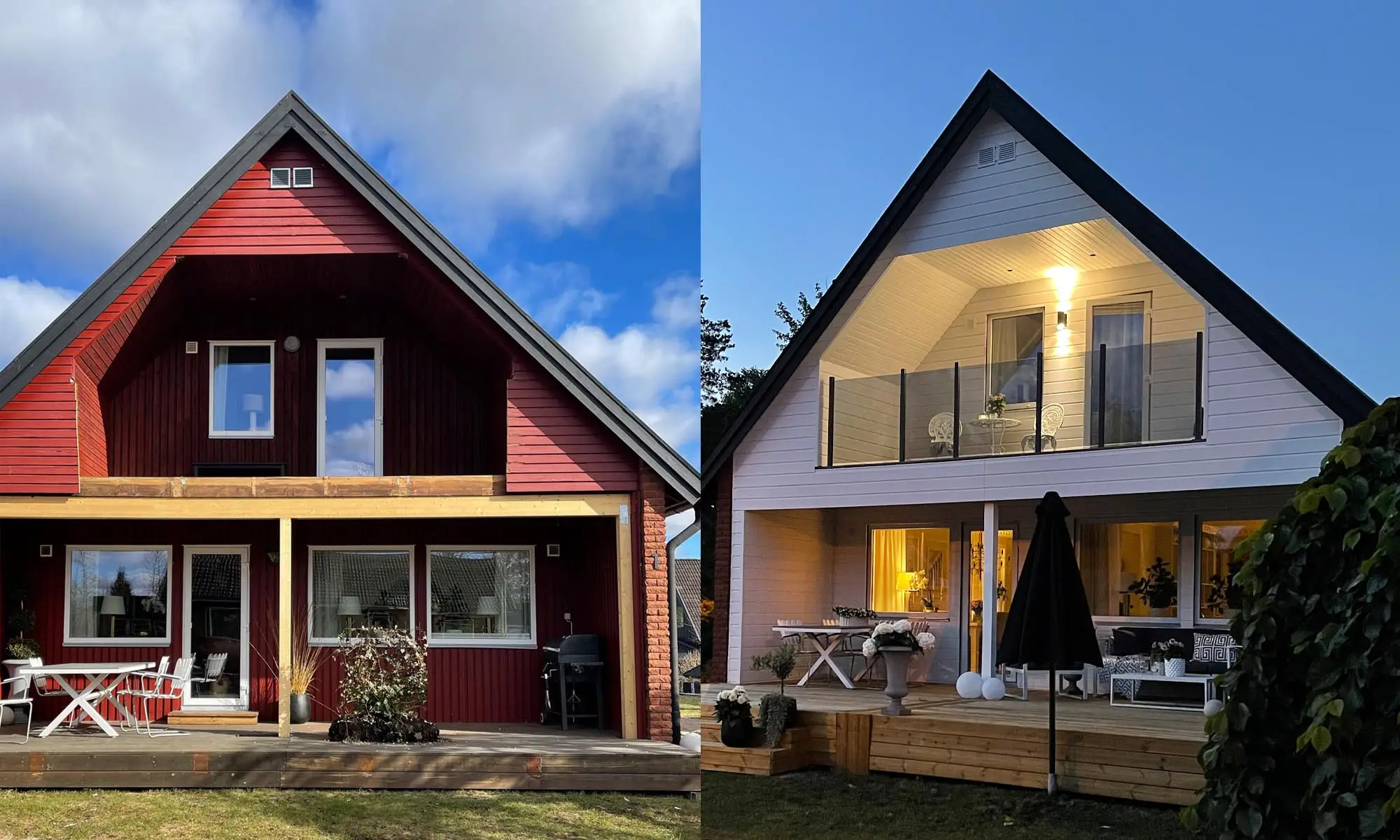 Ny fasad med trästruktur