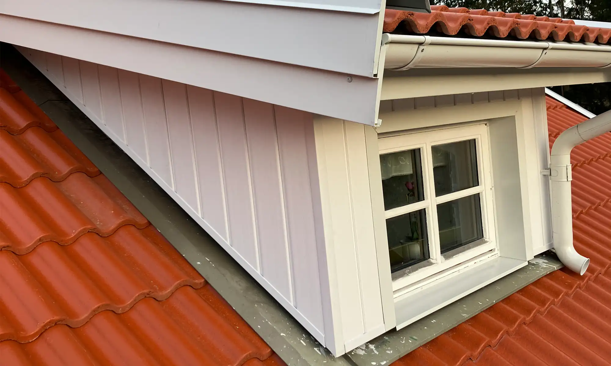 Ny panel på takkupa och simsar