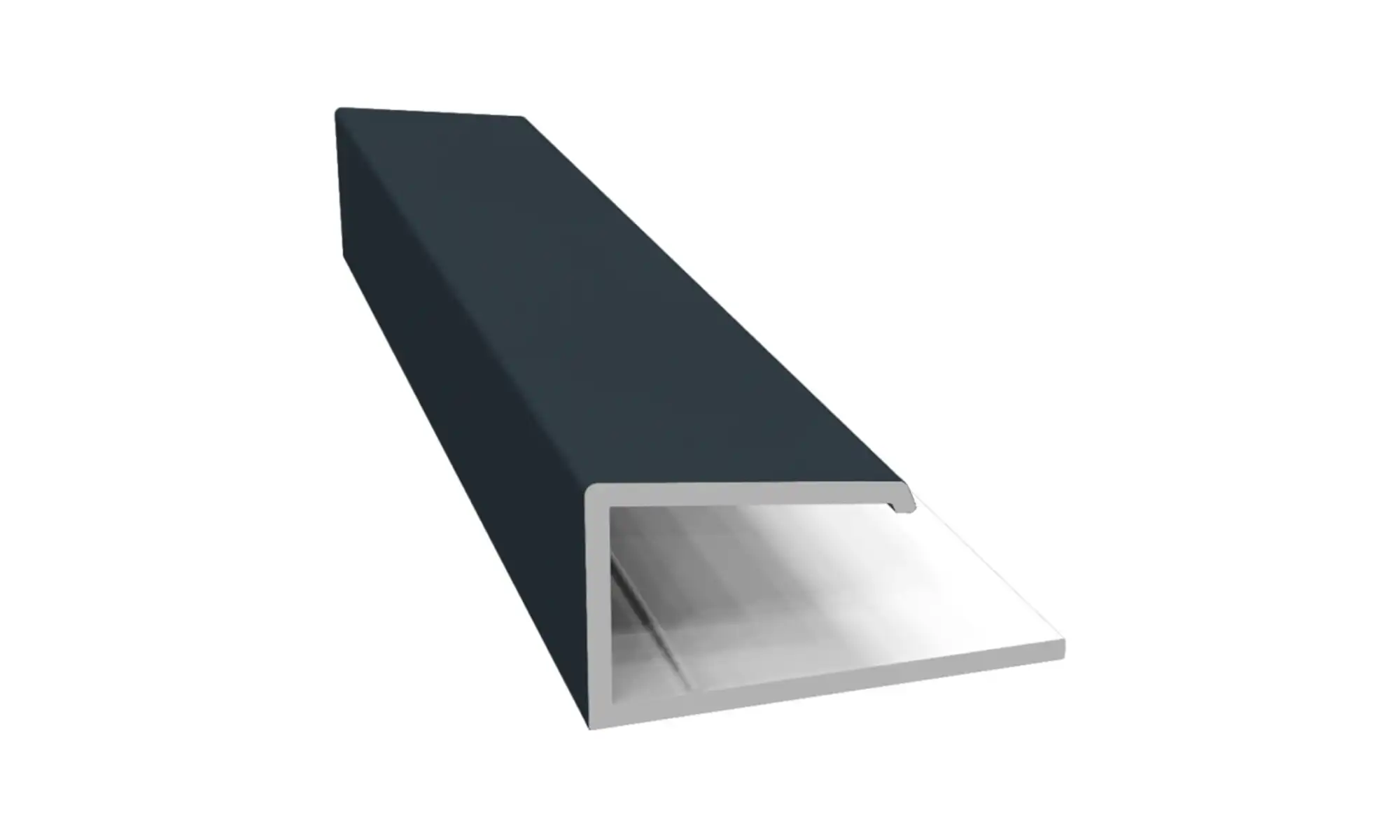 U-profil (2 del) PVC/PVC Folierad Antracitgrå