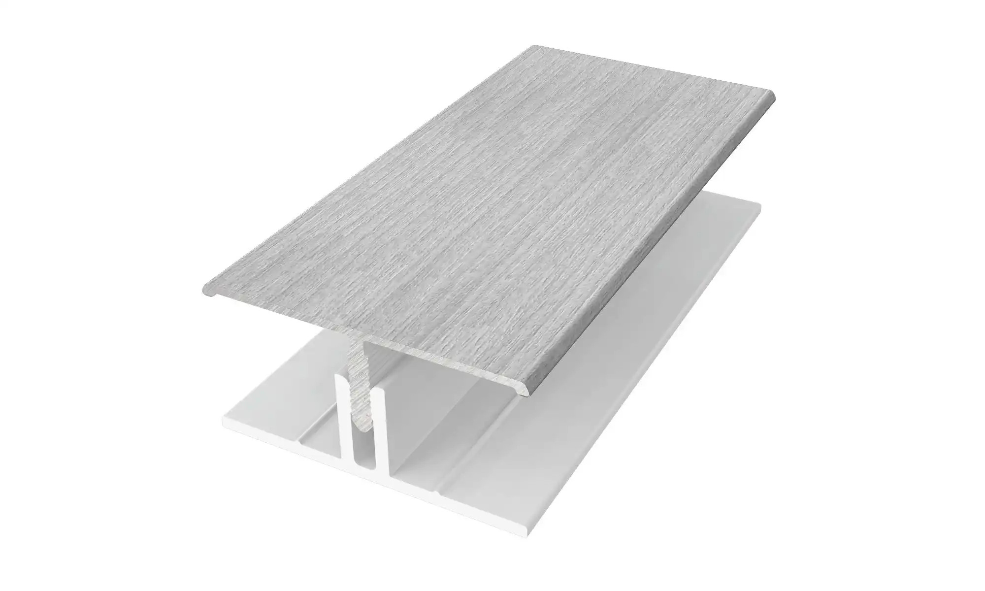 H-Profil (2 Del) Aluminium / PVC Folierad Grå Ceder