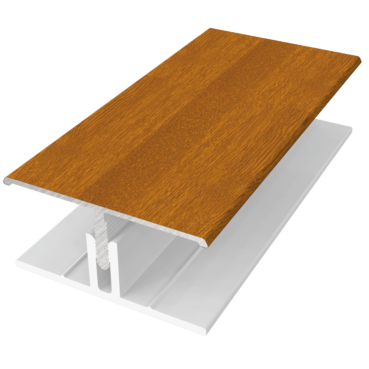 H-Profil (2 Del) Aluminium / PVC Folierad Ljus Ek