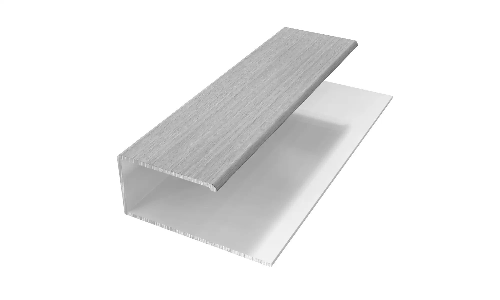 U-Profil (1 Del) Alu/PVC Folierad Grå Ceder