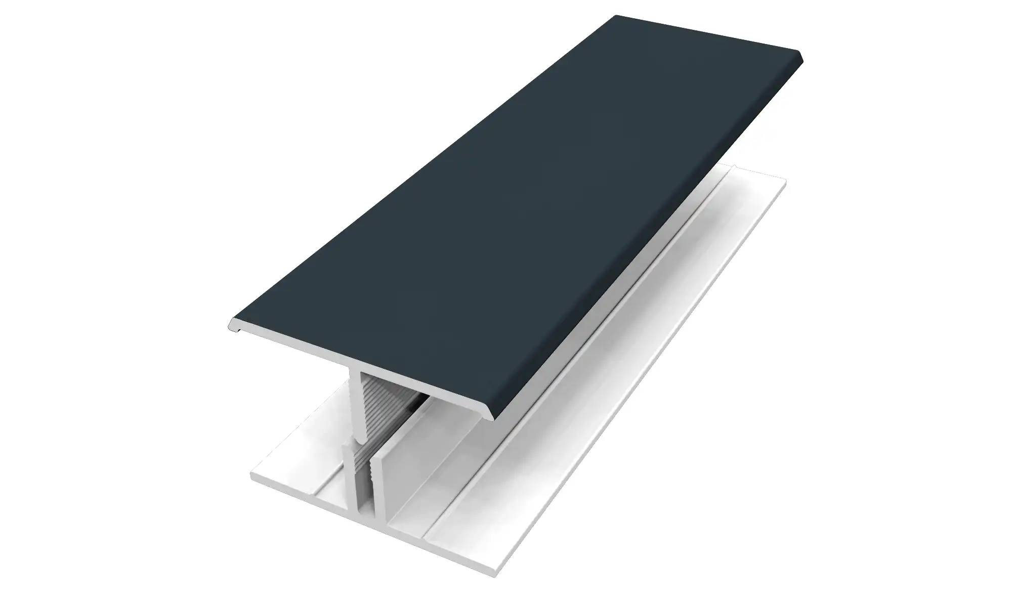 H-Profil (2 Del) PVC/PVC Antracitgrå Folierad extra bild 1